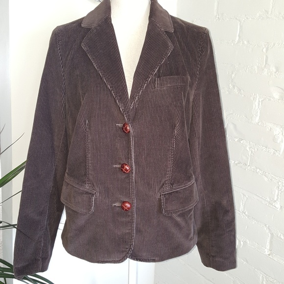 LL Bean Sz 10 reg dark walnut Brown Blazer - Picture 1 of 4
